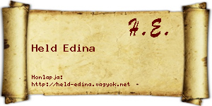 Held Edina névjegykártya